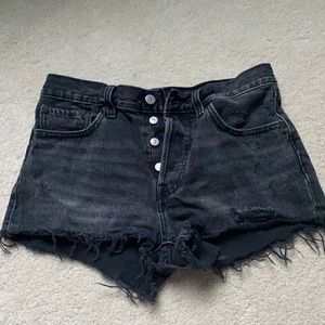 Black Levi jean shorts